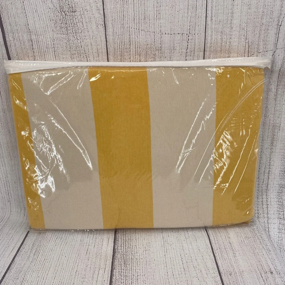 INUP Home Duvet Set Queen Yellow White Cotton Striped Portugal Bedding Bright